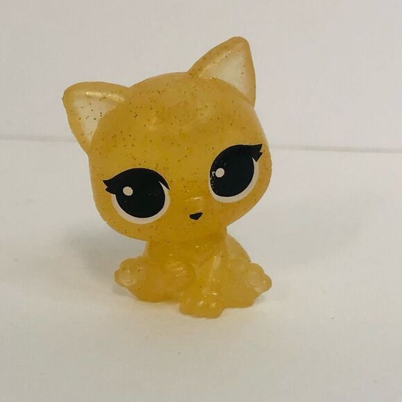 rainbowcorn kitty corn yellow glitter cat 1 1/2 inches toy cat figure - Picture 1 of 6